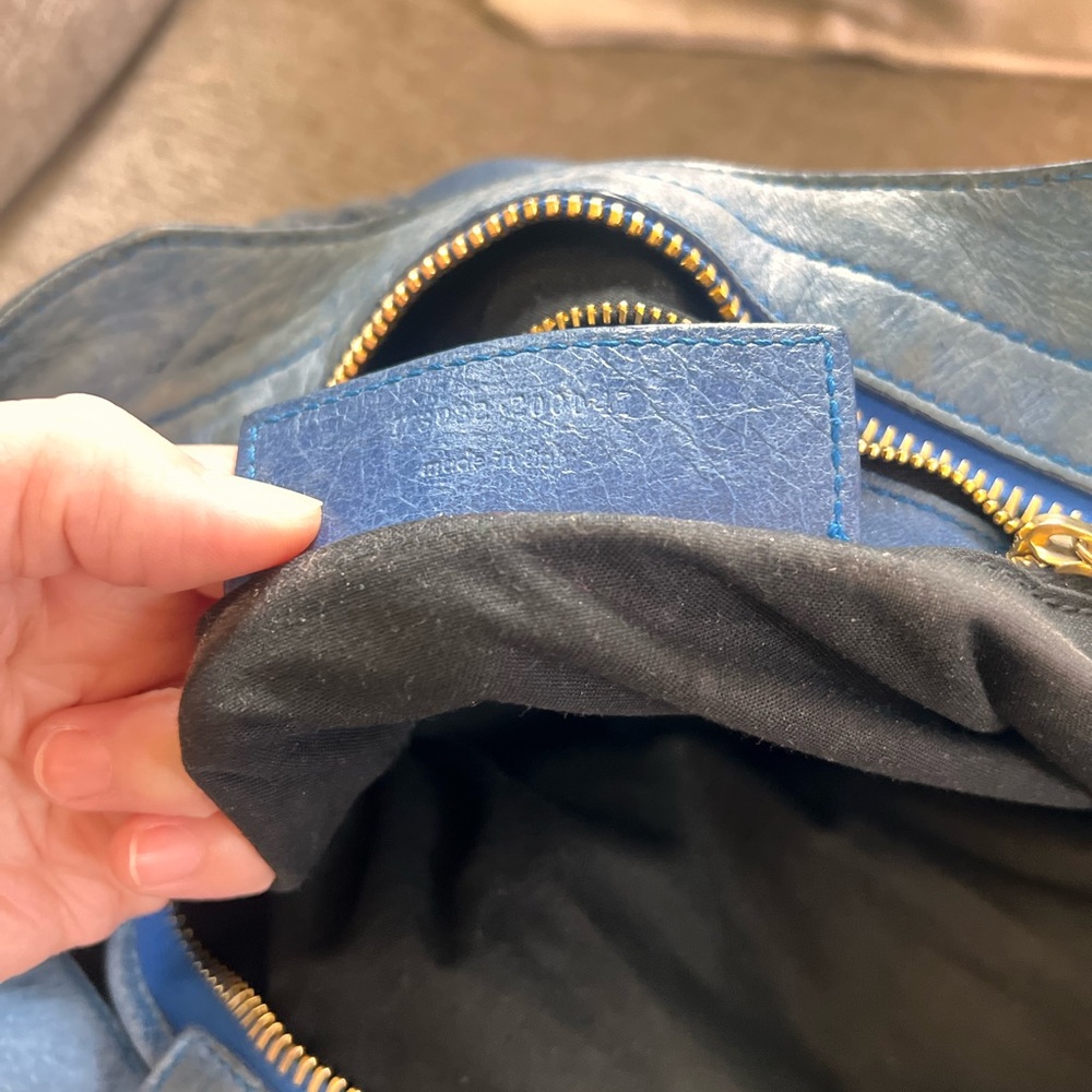Balenciaga Vintage Le City Part Time Blue Leather Bag - Picture 10 of 15